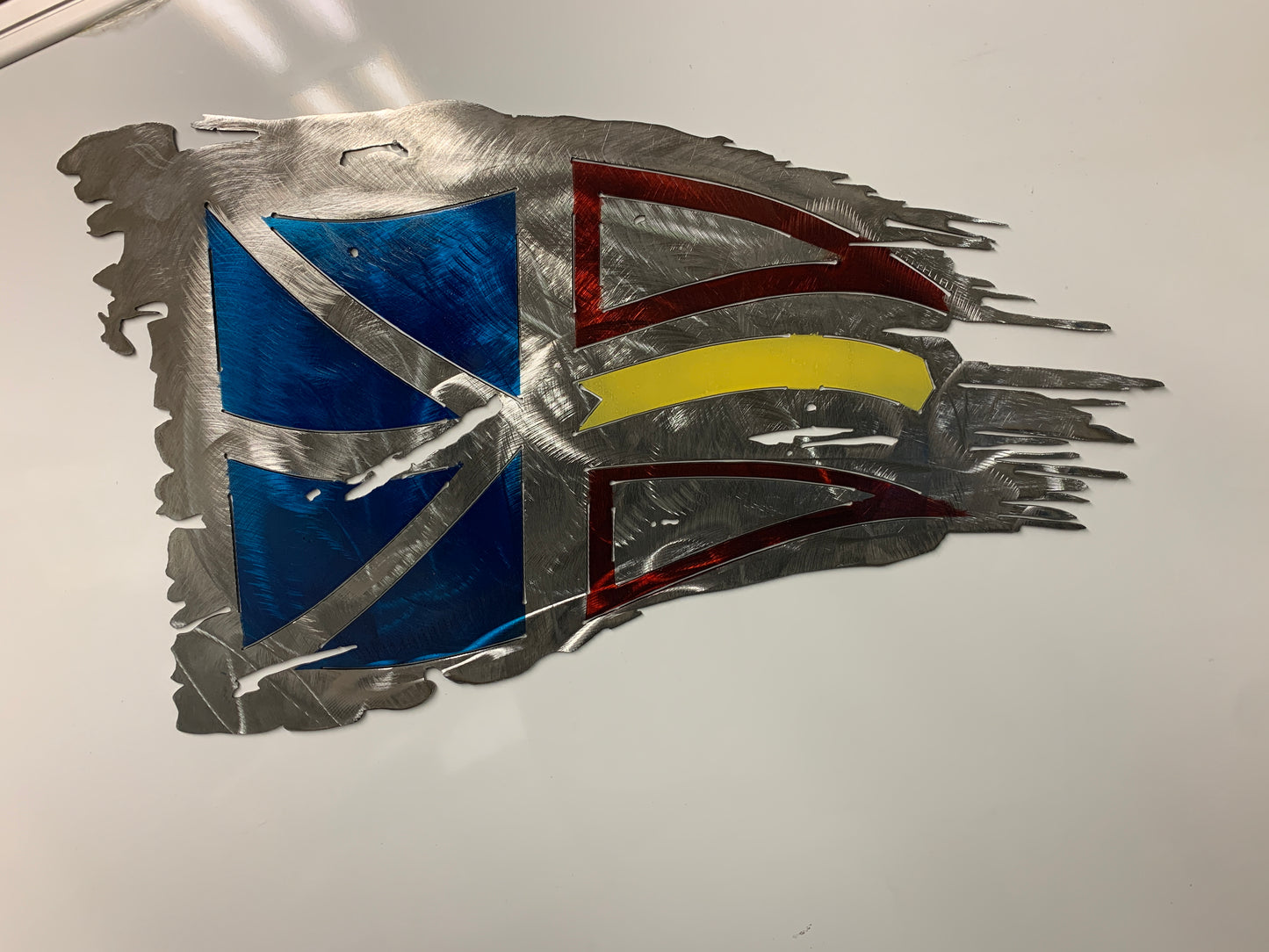 Tattered Newfoundland Flag Metal