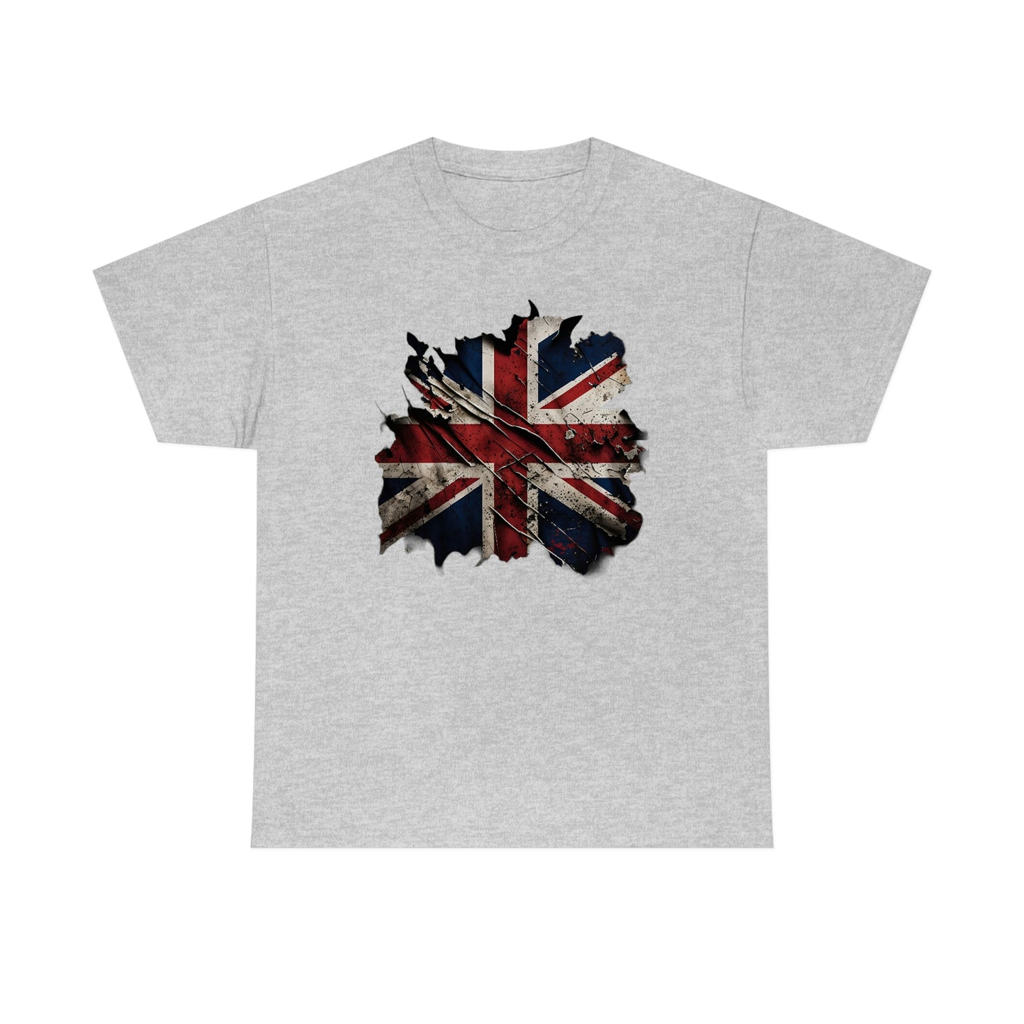 Tattered Union Jack Unisex Heavy Cotton Tee