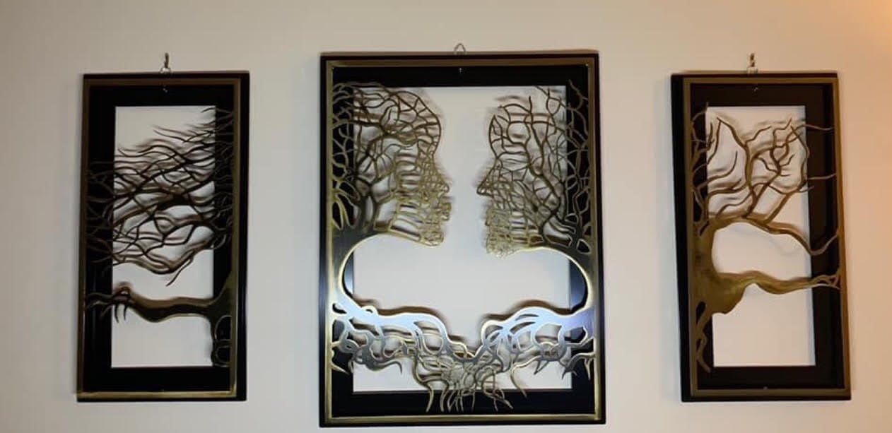 3 Piece Tree Couple Wall Art