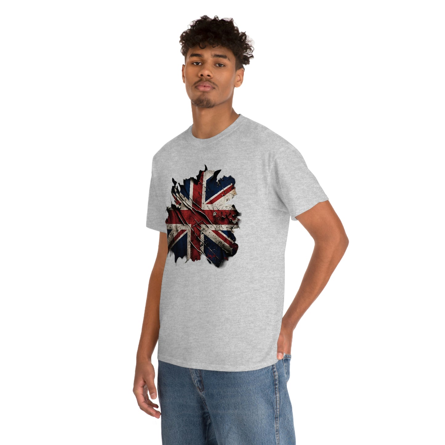 Tattered Union Jack Unisex Heavy Cotton Tee