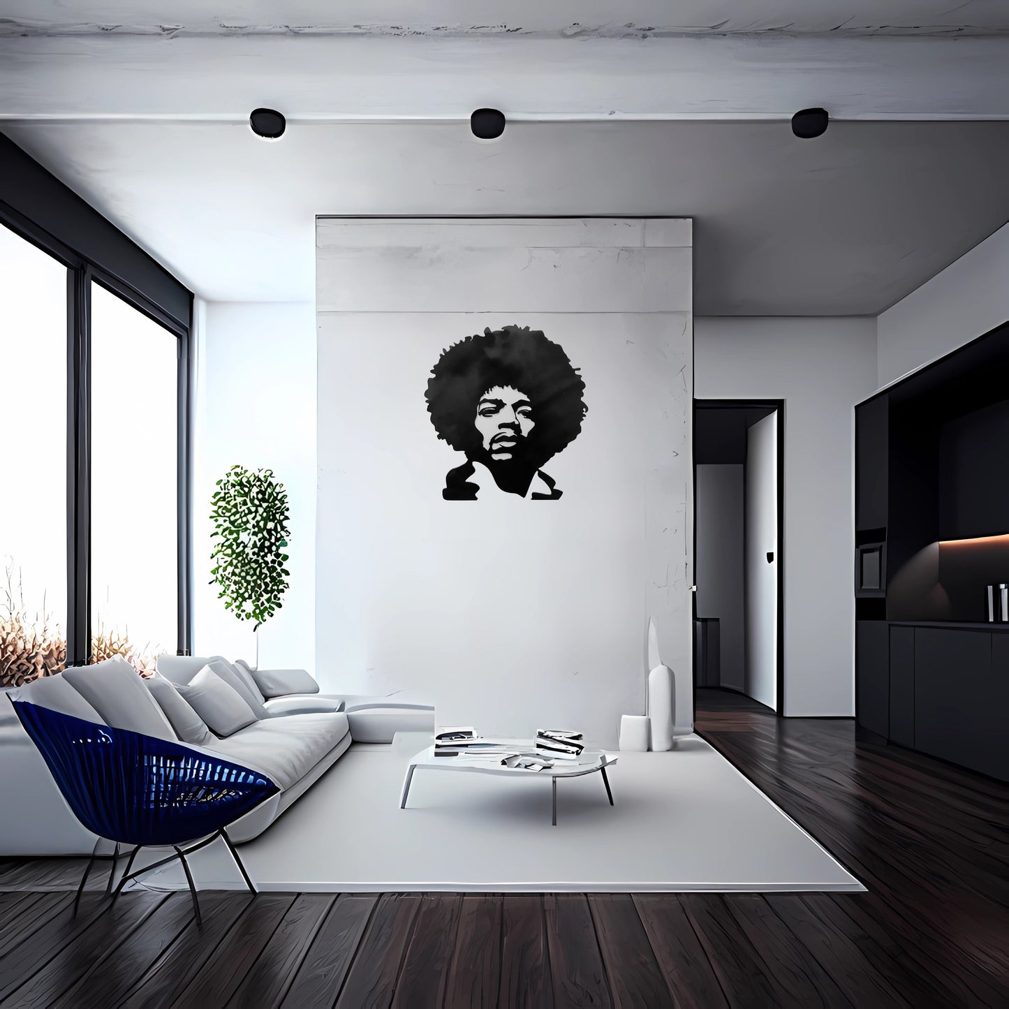 Jimi Hendrix Metal Wall Art - Guitar Iconic Picture