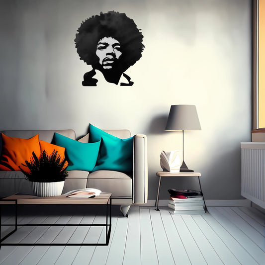 Jimi Hendrix Metal Wall Art - Guitar Iconic Picture