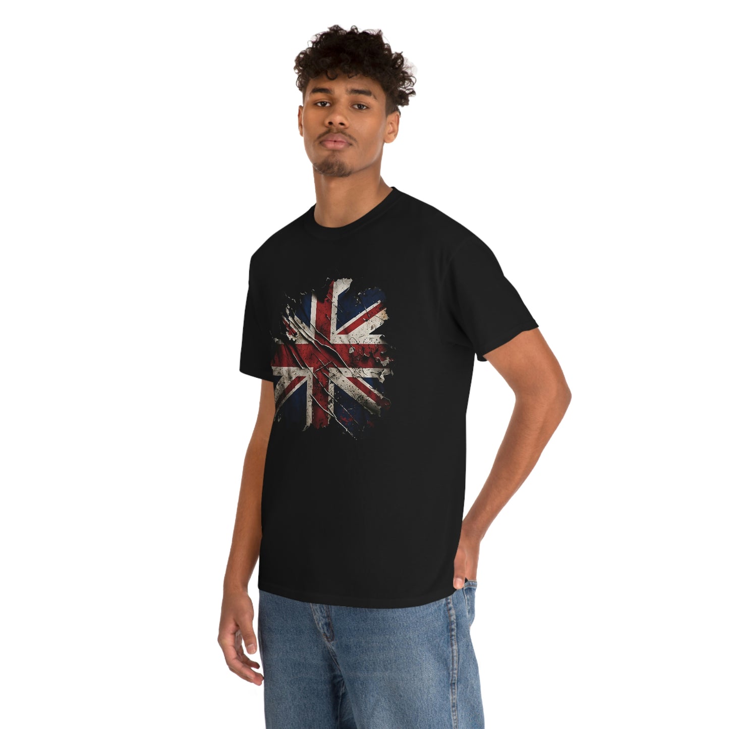 Tattered Union Jack Unisex Heavy Cotton Tee