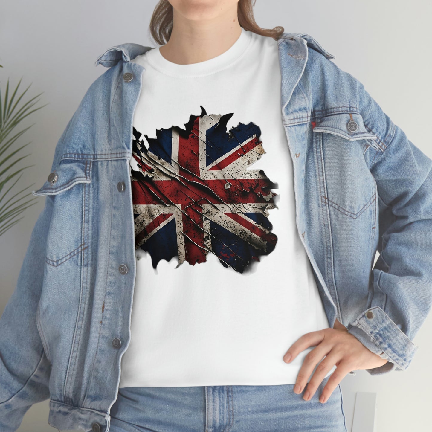 Tattered Union Jack Unisex Heavy Cotton Tee