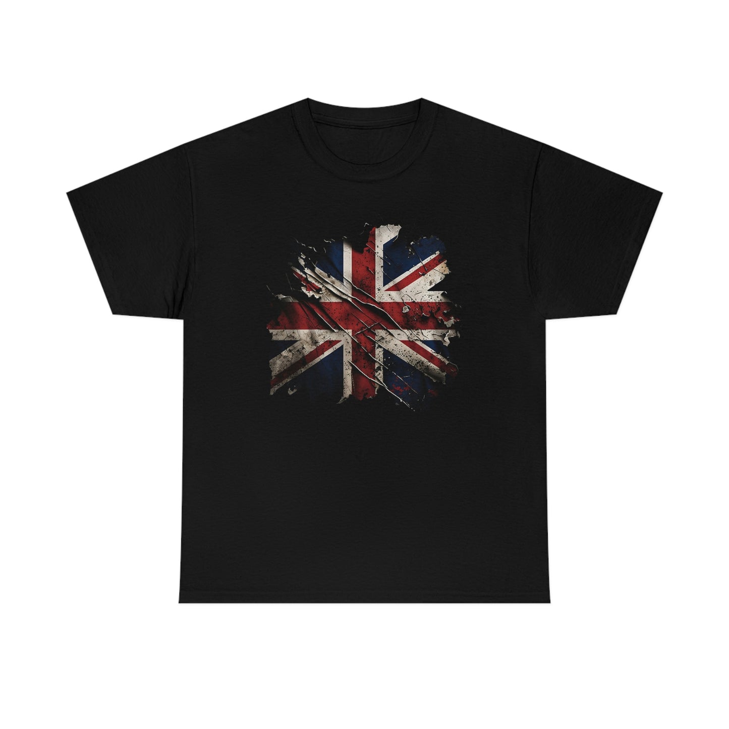 Tattered Union Jack Unisex Heavy Cotton Tee